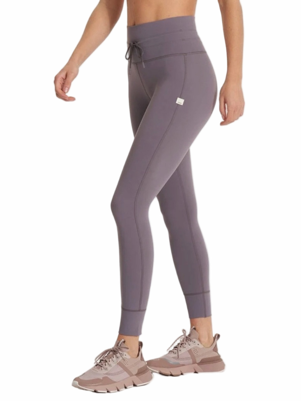 VUORI daily legging in Beryl dusty purple high rise drawstring 7/8 tights M